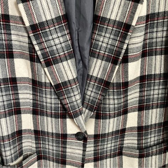 Vintage Plaid Blazer Size 14 Petite - Picture 2 of 4